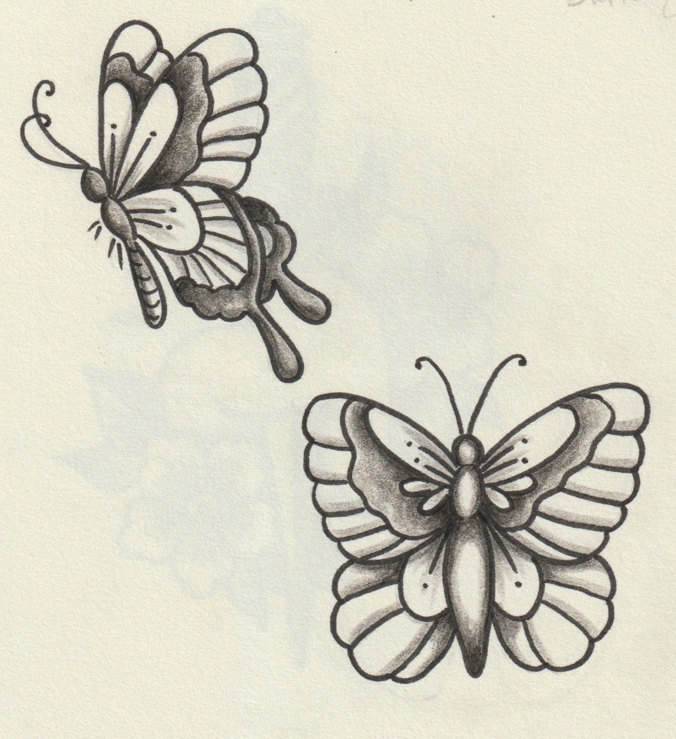 Butterfly #1 & #2 flash design